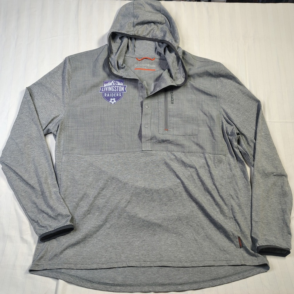 Grundens Pullover Hoodie Mens XXL Grey Livingston Raiders Coach drirelease 40071